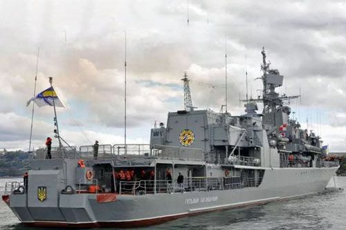 Flagowa fregata (faktycznie – okręt patrolowy) floty ukraińskiej Hetman Sahajdacznyj ma być znowu remontowana / Zdjęcie: MOU