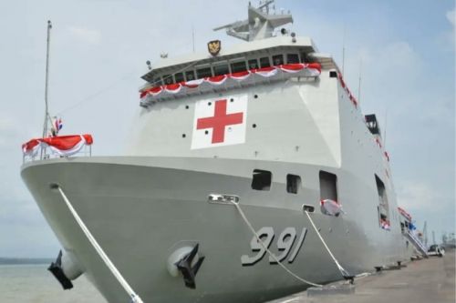 Na pokładzie okrętu KRI dr. Wahidin Sudirohusodo znajduje się szpital mieszczący 159 pacjentów / Zdjęcie: PT PAL Indonesia