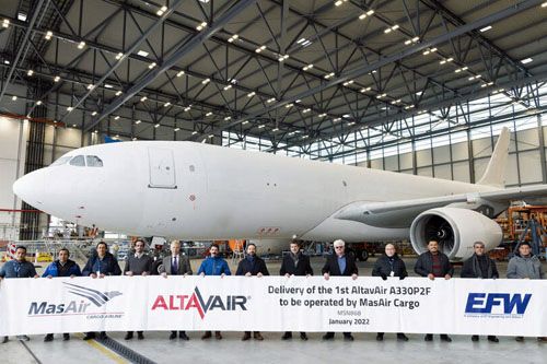 Jako pierwszy z zamówionych EFW dostarczył Altavair przebudowany samolot A330-200P2F, który może przewozić do 61 ton ładunku przy zasięgu 7500 km / Zdjęcie: Altavair