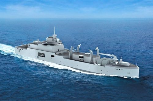 Okręty typu BRF będą zaopatrywać w paliwo (w tym lotnicze), uzbrojenie, części zamienne, wodę pitną i żywność okręty francuskie i państw sojuszniczych / Ilustracja: Naval Group