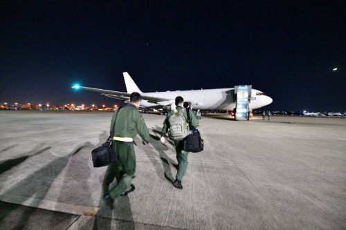 Japoński samolot KC-767 z pomocą dla Ukrainy wyruszył do Europy z bazy w Komaki / Zdjęcie: MO Japonii
