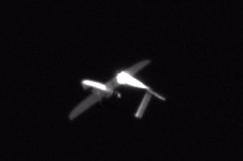 ... i bezzałogowy statek latający zniszczony emitowaną przez niego wiązką / Zdjęcia: Rafael Advanced Defense Systems