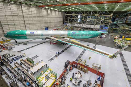Pierwszy zmontowany Boeing 777X, Everett w stanie Washington / Zdjęcie: Boeing