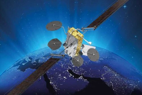 Wizualizacja satelity telekomunikacyjnego ARABSAT-7A / Ilustracja: Thales Alenia Space