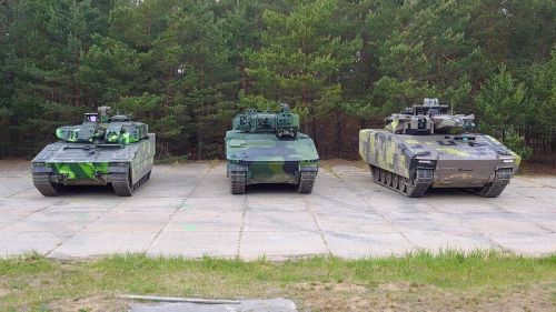 W testach na poligonie VTSÚ Záhorie wzięło udział trzech konkurentów na tzw. krótkiej liście na bwp dla Słowacji: CV90 Mk IV, ASCOD i Lynx KF41 / Zdjęcie: MO Słowacji