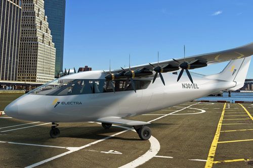 Electra projektuje samolot eSTOL, który ma operować w małych przestrzeniach miejskich. Ma startować z heliportów, a nawet parkingów / Ilustracja: Electra