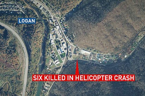 Miejsce katastrofy śmigłowca UH-1B, w której zginęło 6 osób / Zdjęcie: Twitter – Eyewitness News