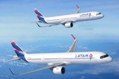 Wizualizacja A321neo i A321XLR w barwach LATAM Airlines / Ilustracja: Airbus 