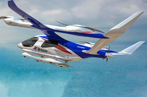Projektowany przez Beta Technologies samolot eVTOL Alia 250 w barwach Bristow / Ilustracja: Beta Technologies
