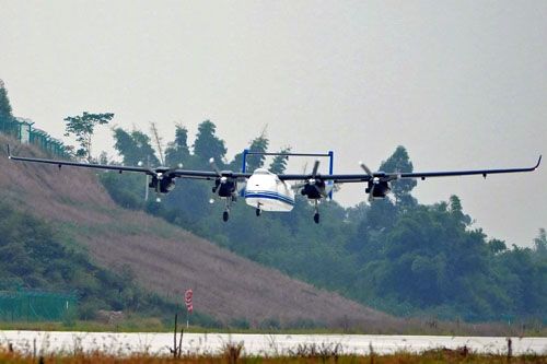 Czterosilnikowy transportowy bsl TengDen TB0D Scorpion startuje do pierwszego lotu / Zdjęcie: Twitter – TengDen