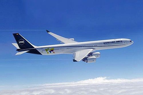 Wizja samolotu A340 w barwach USC / Ilustracja: USC