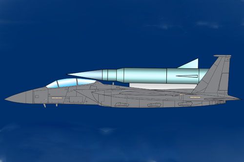 Wizja bezzałogowego F-15 GSE z hiperdźwiękowym CAV / Rysunek: USAF