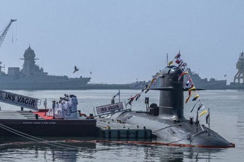 Okręt podwodny INS Vagir został zbudowany w stoczni Mazagon Dock Shipbuilders Limited w Mumbaju / Zdjęcie: Naval Group
