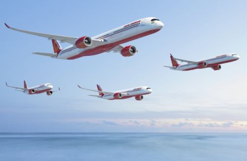Wizualizacje nowych europejskich samolotów komunikacyjnych Air India / Ilustracja: Airbus