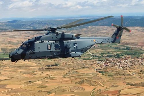 Śmigłowiec NH90 HD.29 wchodzący w skład 803. Escuadrón, Ala 48 z Ejército del Aire y del Espacio  / Zdjęcie: MO Hiszpanii