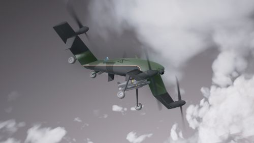 Wizualizacje bsl Strix uzbrojonego w bomby szybujące Razer / Ilustracje: BAE Systems Australia