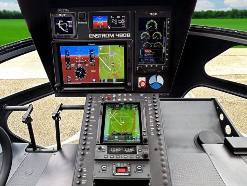 Awionika G500H TXi zabudowana w śmigłowcu Enstrom 480B / Zdjęcie: Enstrom Helicopter Corporation