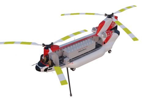 Model 234 Chinook z zabudowanymi zbiornikami RADS-L / Ilustracja: Columbia Helicopters