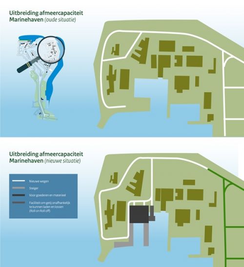 Wstępny plan przebudowy portu Dan Helder / Ilustracja: MO Holandii