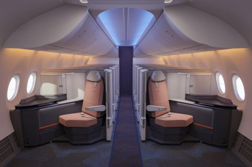 Nowa kabina klasy biznes premium, w jaką zostaną wyposażone Boeingi 737 Flydubai / Zdjęcia: Safran