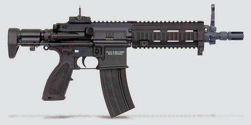Nowy subkarabinek H&K - HK416C ma kutą na zimno lufę o długości 228  mm, takiej samej, jak najkrótszy G36C, i powstał na zlecenie brytyjskich  komandosów, szukających następców dotychczas używanej broni