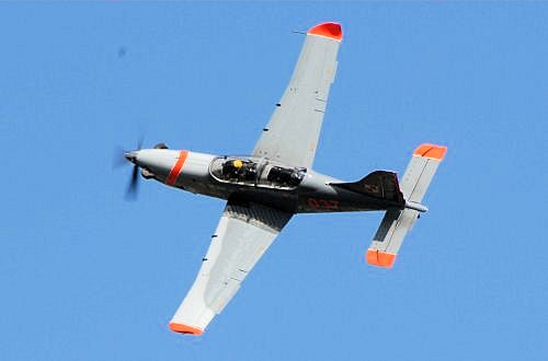W powietrzu prezentowano drugi egzemplarz PZL-130TC-II Orlik, już z  nowym silnikiem i skrzydłem, ale bez zmodernizowanej awioniki 