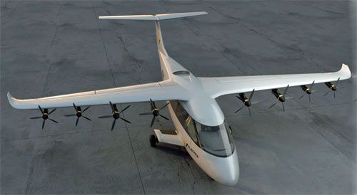 Wizja docelowej wersji samolotu Electra.aero eSTOL, który będzie mógł przewozić 9 pasażerów na odległość ponad 700 km / Ilustracja: Electra.aero