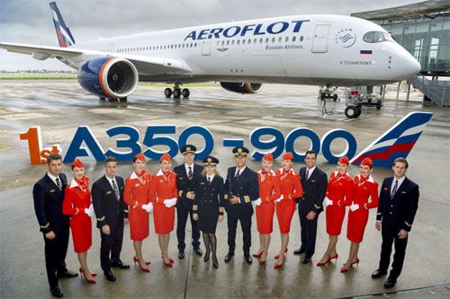 Pierwszy Airbus A350-900 dostarczony liniom Aerofłot / Zdjęcie: Airbus