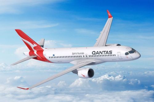 A220-300 w barwach Qantas. Australijskie towarzystwo odbierze łącznie 29 samolotów tego typu / Ilustracja: Airbus
