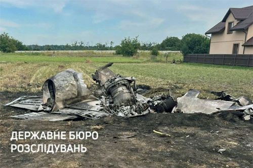 Wraki samolotów L-39 ukraińskich WWS, które zderzyły się w powietrzu nad obwodem żytomierskim. W katastrofie zginęło 3 lotników / Zdjęcia: DBR