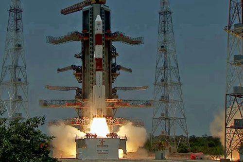 Rakieta nośna PSLV XL startuje z sondą kosmiczną Aditya-L1 z ośrodka kosmicznego Satish Dhawan / Zdjęcie: ISRO