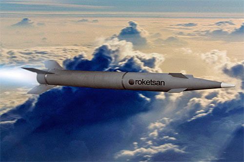 Wizja pocisku powietrze-powierzchnia Roketsan IHA-230 w locie / Ilustracja: Roketsan