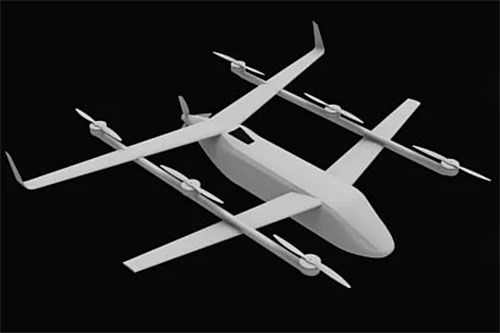 Wizja samolotu eVTOL Angrawiti / Ilustracja: via Dronofłot