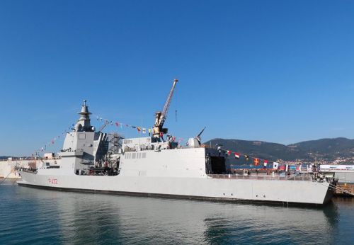 Raimodno Montecuccoli jest pierwszym okrętem PPA w konfiguracji lekkiej+, wyróżniającej się zastosowaniem 2 modułów wyrzutni pionowych Sylver A50 / Zdjęcie: Fincantieri