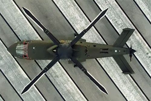 Zaprezentowany przez amerykański koncern Sikorski prototyp śmigłowca RAIDER-X w widoku z góry / Zdjęcie: Lockheed Martin