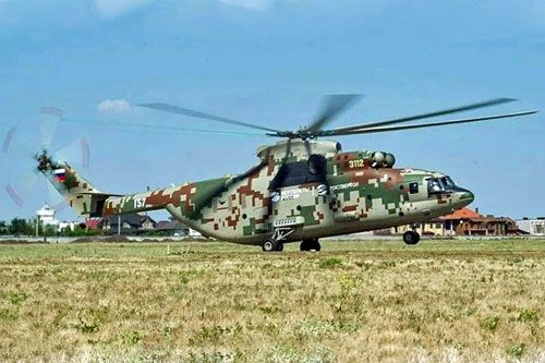 Ciężki śmigłowiec transportowy Mi-26T2W w barwach lotnictwa armijnego WKS FR / Zdjęcie MO FR