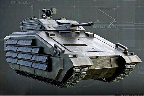 Wizja bojowego wozu piechoty nowej generacji XM30 (w wersji produkcyjnej będzie to M30) przedstawiona przez US Army / Ilustracja: X – ArmyASAALT