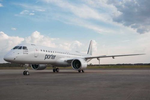 Dotychczas Porter Airlines zamówiły 75 E195-E2, z których dostarczono 24 / Zdjęcie: Embraer