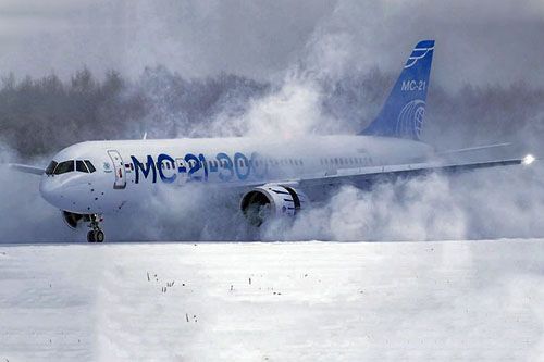 Test systemu automatycznego lądowania samolotu MC-21 odbył się w trudnych warunkach atmosferycznych / Zdjęcie: Michaił Polakow – OAK