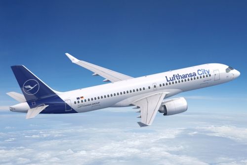 A220 w barwach Lufthansa City / Ilustracja: Airbus 