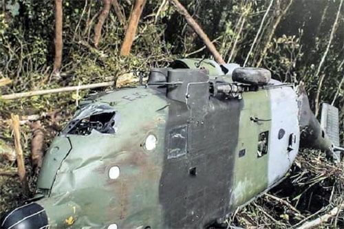 Wrak śmigłowca UH-60L Black Hawk, który rozbił się w Kolumbii / Zdjęcie: X – Cali informa