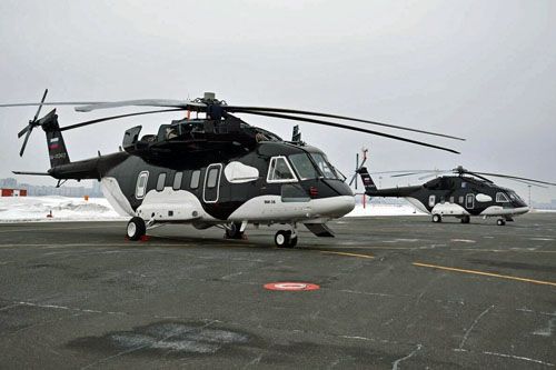 Dwa śmigłowce Mi-38-4 odebrane przez OGUP Awiacja Kołymy / Zdjęcie: magadanmedia.ru