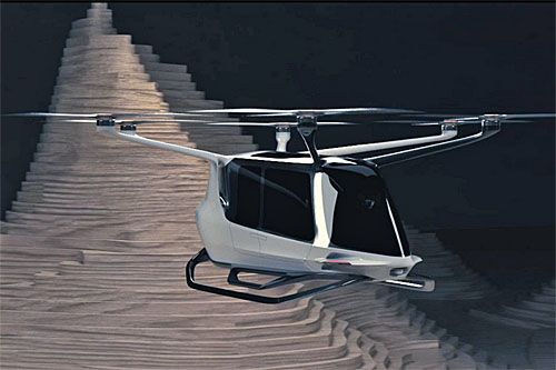 Wizja samolotu eVTOL Skai zasilanego wodorowymi ogniwami paliwowymi / Ilustracja: Alaka’i Technologies