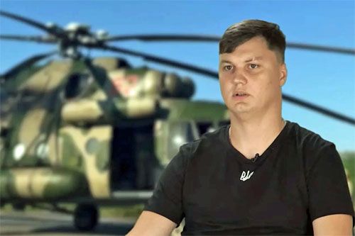 Rosyjski pilot, Maksim Kuzminow, który uprowadził na Ukrainę śmigłowiec Mi-8 / Źródło: Główny Zarząd Wywiadu MO Ukrainy – YouTube