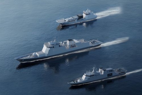 Kontrakt między SIMA a HHI przewiduje budowę fregaty, patrolowca i 2 okrętów desantowych dla marynarki wojennej Peru / Ilustracja: HHI