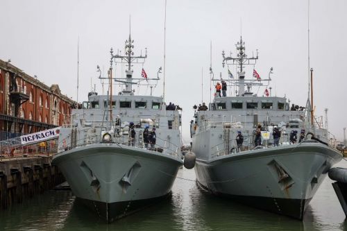 Ukraińskie okręty stacjonujące w Portsmouth będą kontynuować szkolenie we współpracy z marynarkami wojennymi państw NATO / Zdjęcie: Royal Navy