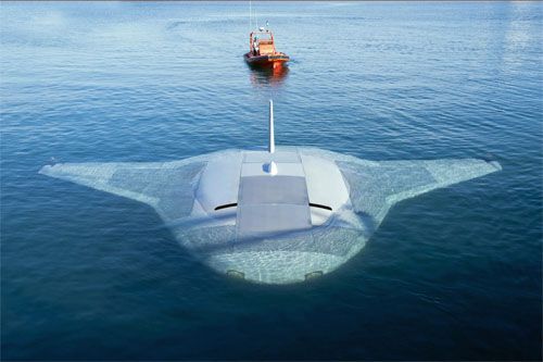 Bezzałogowy pojazd podwodny Manta Ray w czasie testów / Zdjęcie: Northrop Grumman