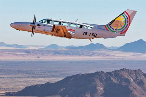 Samolot Reims-Cessna F406 Caravan II, który rozbił się w pobliżu lotniska Windhoek-Eros w zachodniej Namibii / Zdjęcie: Westair Aviation