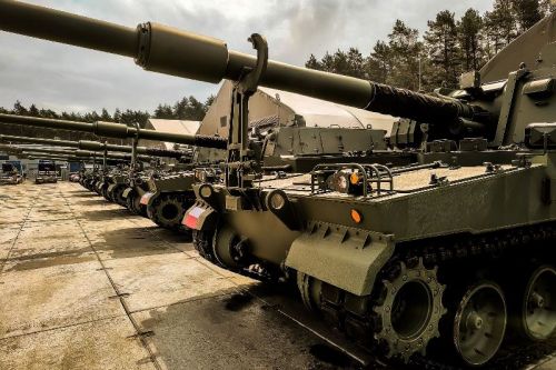 Wraz z najnowszą dostawą SZ RP odebrały już 72 południowokoreański armatohaubice K9A1/ Zdjęcie: 18. Dywizja Zmechanizowana
