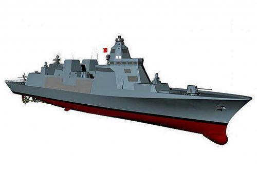 Projekt niszczyciela przeciwlotniczego TF-2000 / Ilustracja: SSB